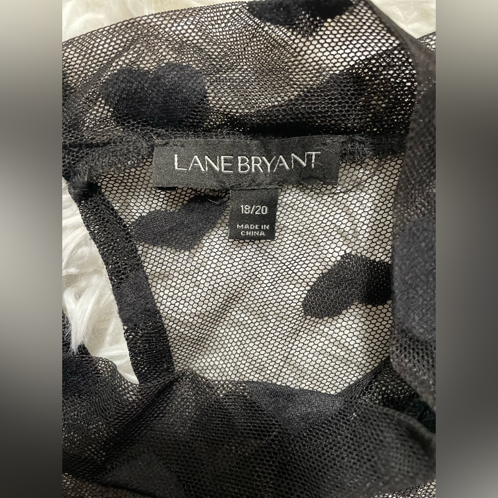 Lane Bryant Whimsigoth Vamp Goth Witchy Grunge Sheer Heart Mesh Top Black 18 20 - Picture 5 of 11